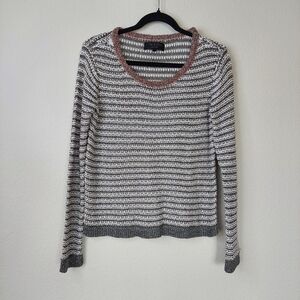 Rag‎ and Bone Striped Metallic Long Sleeve Sweater Size Small